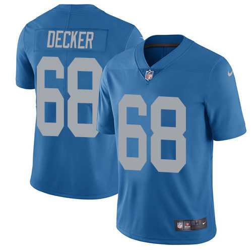 Nike Detroit Lions #68 Taylor Decker Blue Throwback NFL Vapor Untouchable Limited Jersey,We sell and wholesale Nike Detroit Lions #68 Taylor Decker Blue Throwback NFL Vapor Untouchable Limited Jersey on line form chian!